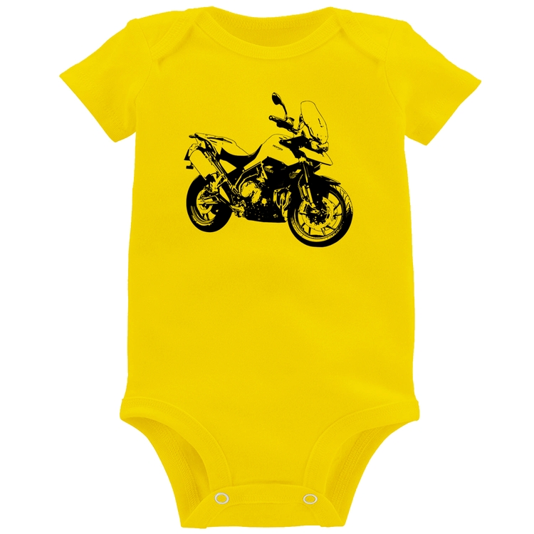 Body Bebê Moto Tiger 900 GT Art - Amarelo