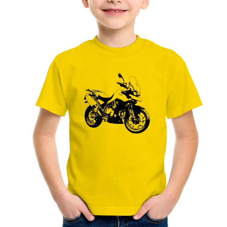 Camiseta Infantil Moto Tiger 900 GT Art - Amarela