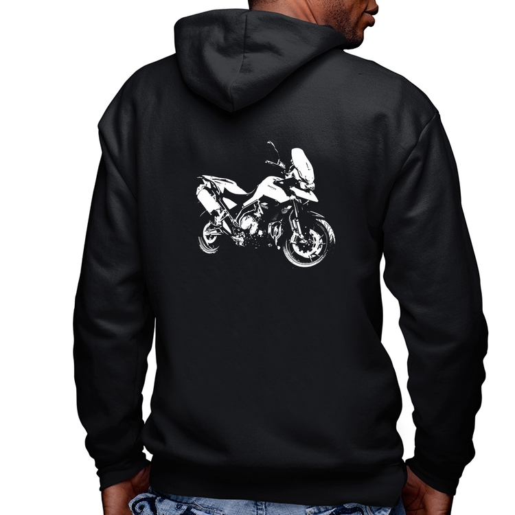 Blusa Moletom Moto Tiger 900 GT Art Masculina com Capuz e Zíper
