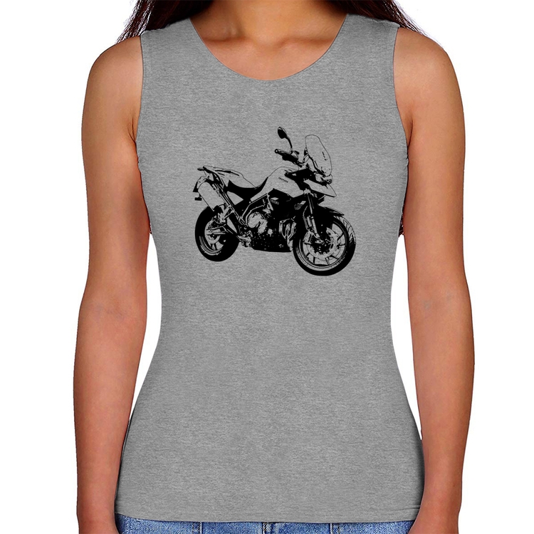 Regata Feminina Moto Tiger 900 GT Art - Cinza
