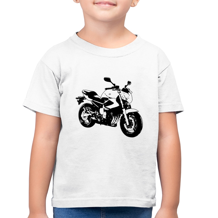 Camiseta Algodão Infantil Moto XJ6 N Art - Branca