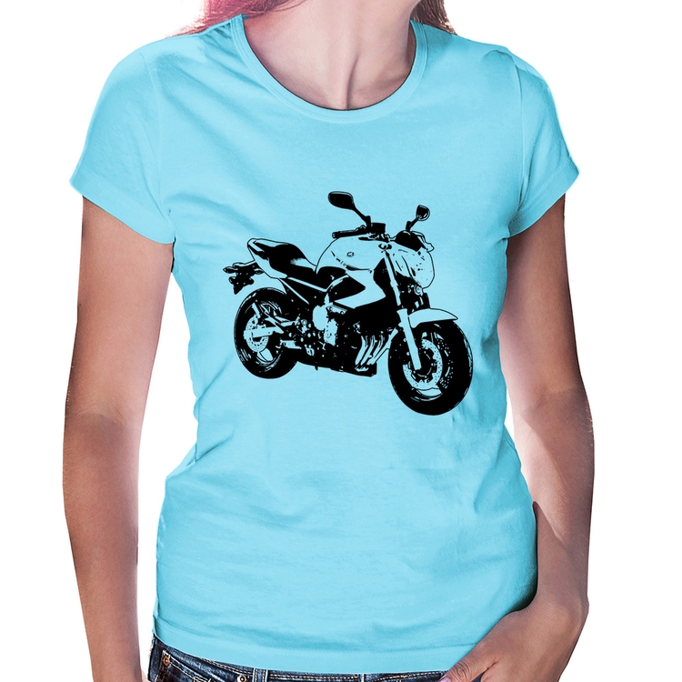 Baby Look Moto XJ6 N Art - Azul Bebê