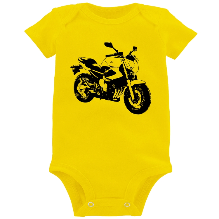 Body Bebê Moto XJ6 N Art - Amarelo