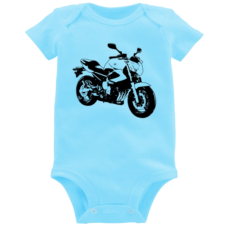 Body Bebê Moto XJ6 N Art - Azul Bebê