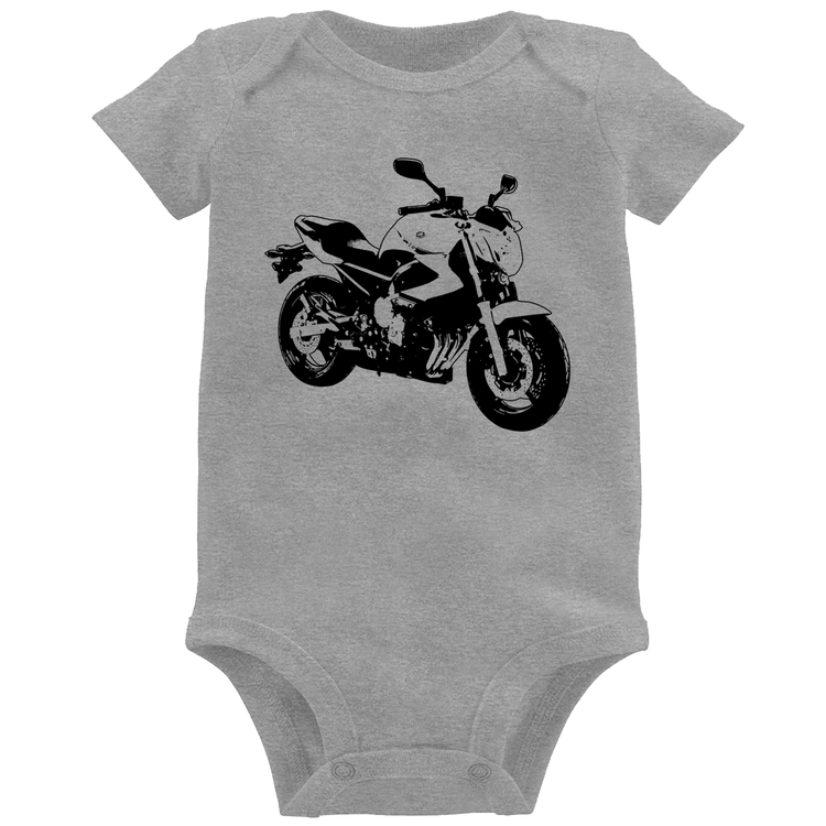 Body Bebê Moto XJ6 N Art - Cinza