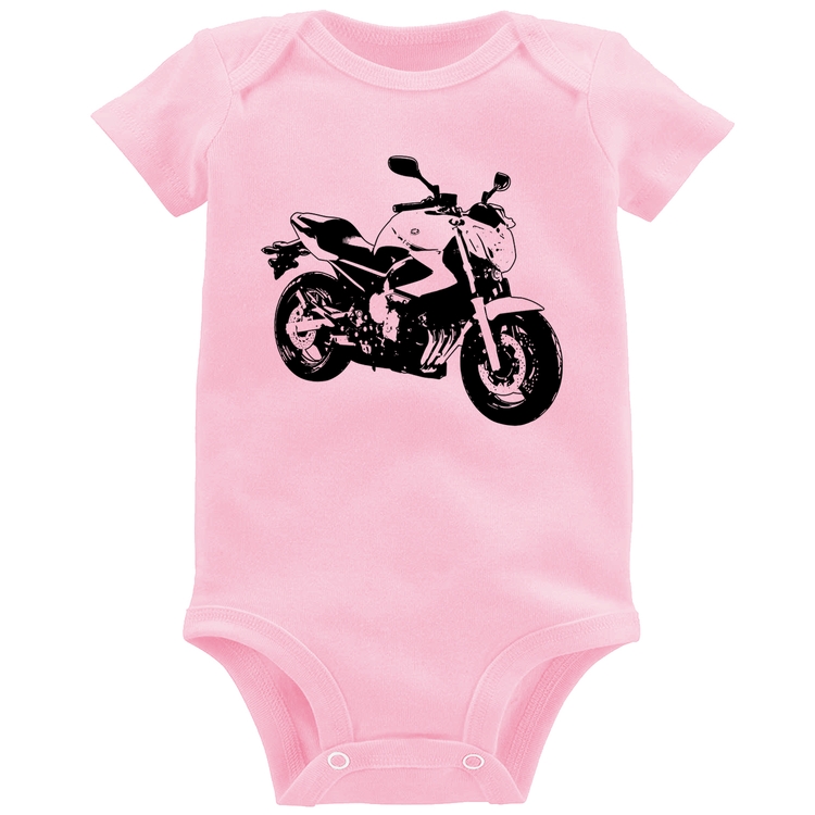 Body Bebê Moto XJ6 N Art - Rosa Bebê