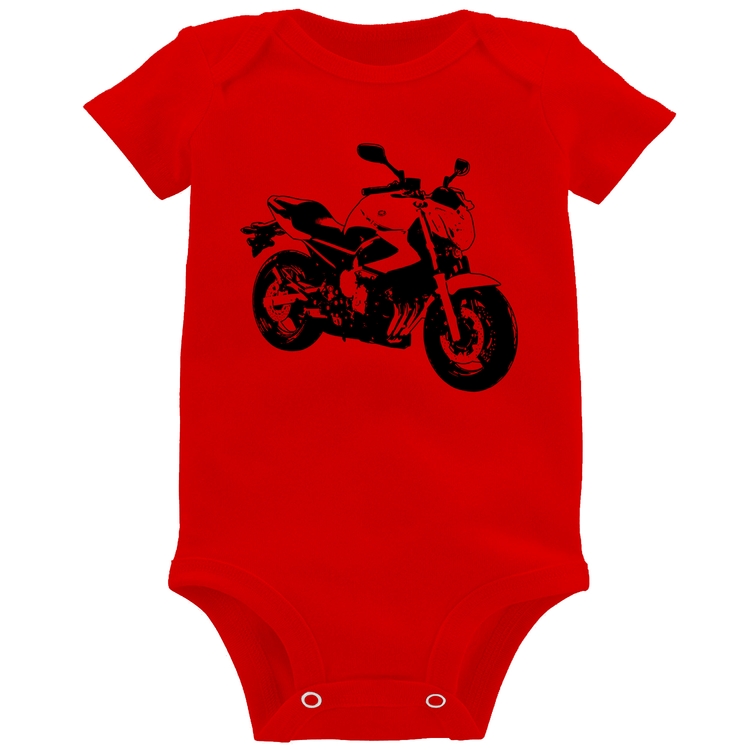 Body Bebê Moto XJ6 N Art - Vermelho