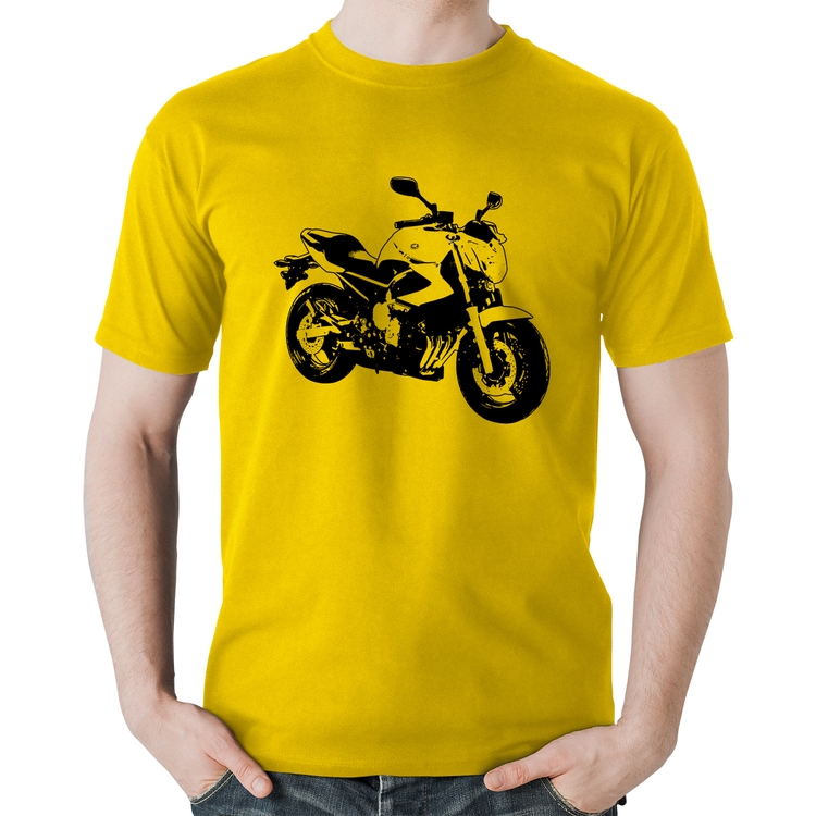 Camiseta Algodão Moto XJ6 N Art - Amarela