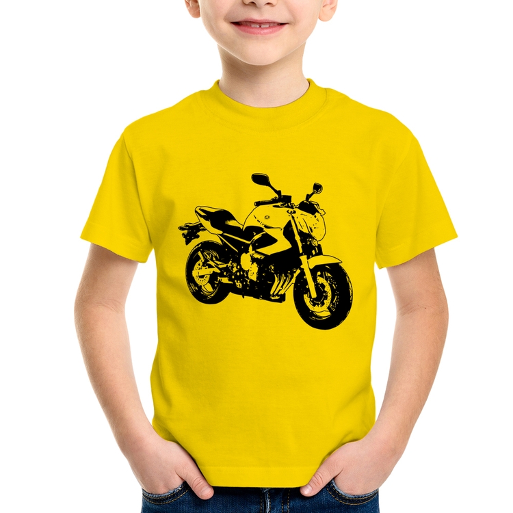 Camiseta Infantil Moto XJ6 N Art - Amarela