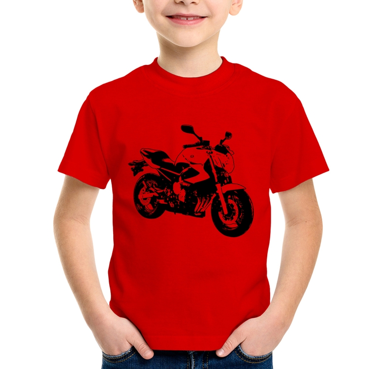 Camiseta Infantil Moto XJ6 N Art - Vermelha