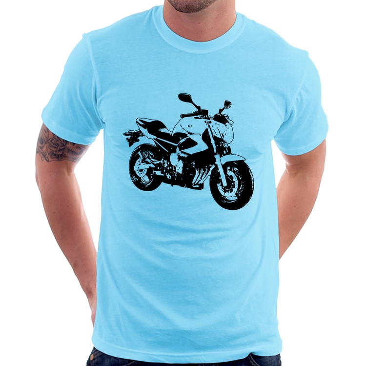 Camiseta Moto XJ6 N Art - Azul Bebê