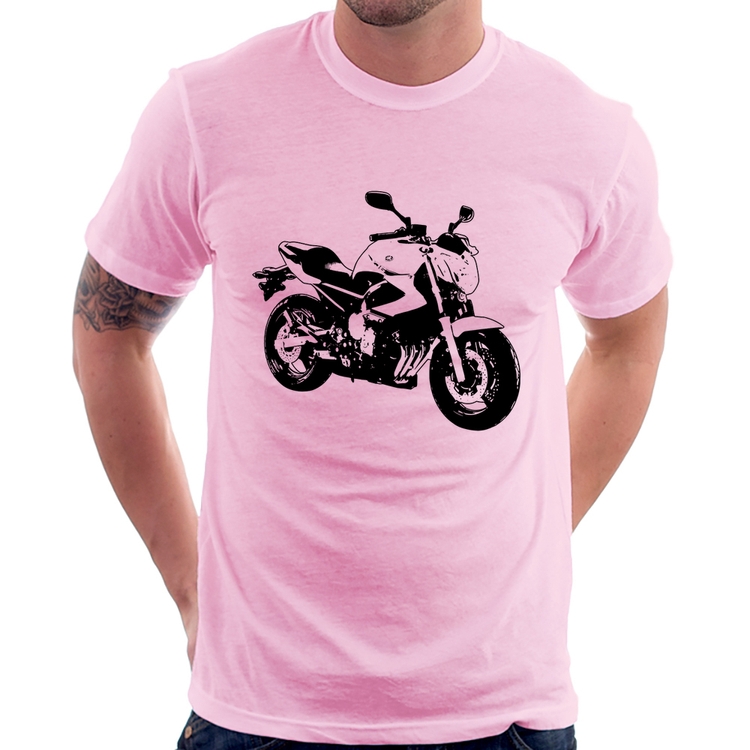 Camiseta Moto XJ6 N Art - Rosa Bebê