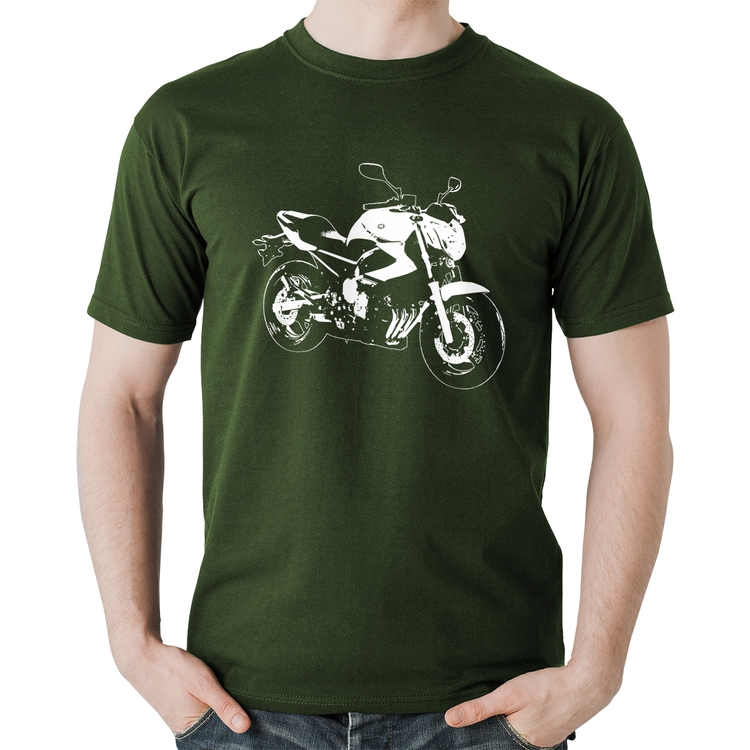 Camiseta Algodão Moto XJ6 N Art - Musgo