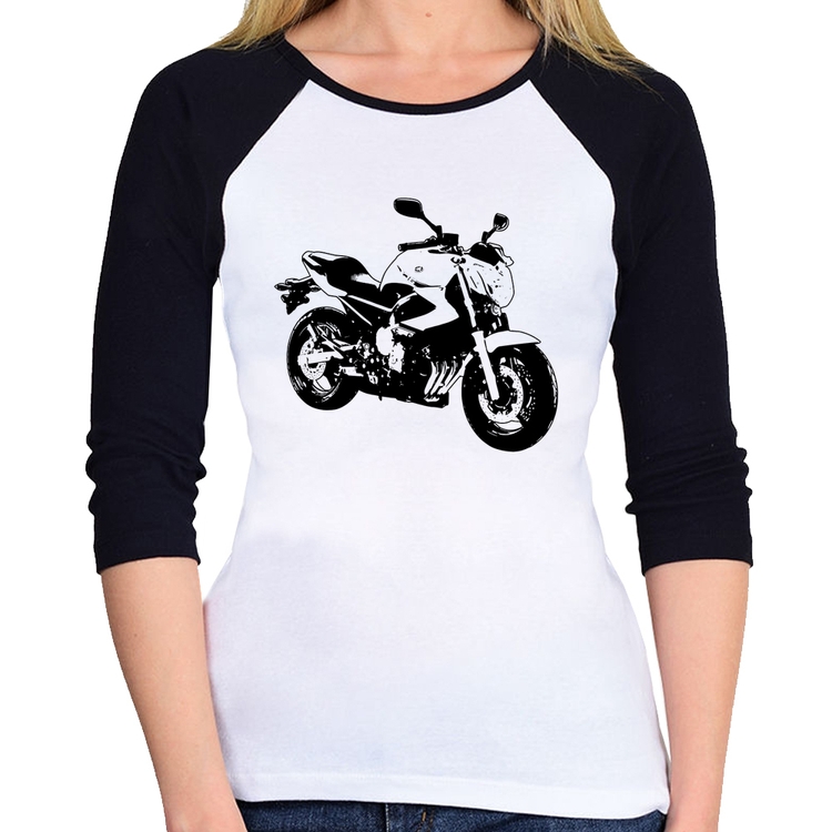 Baby Look Raglan Moto XJ6 N Art Manga 3/4