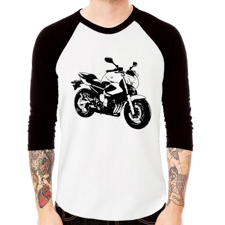 Camiseta Raglan Moto XJ6 N Art Manga 3/4