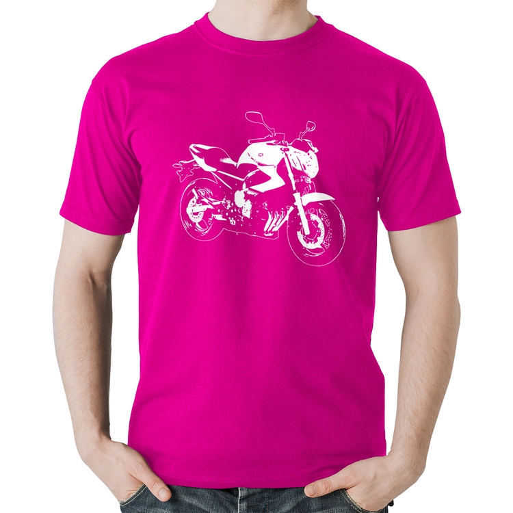 Camiseta Algodão Moto XJ6 N Art - Rosa
