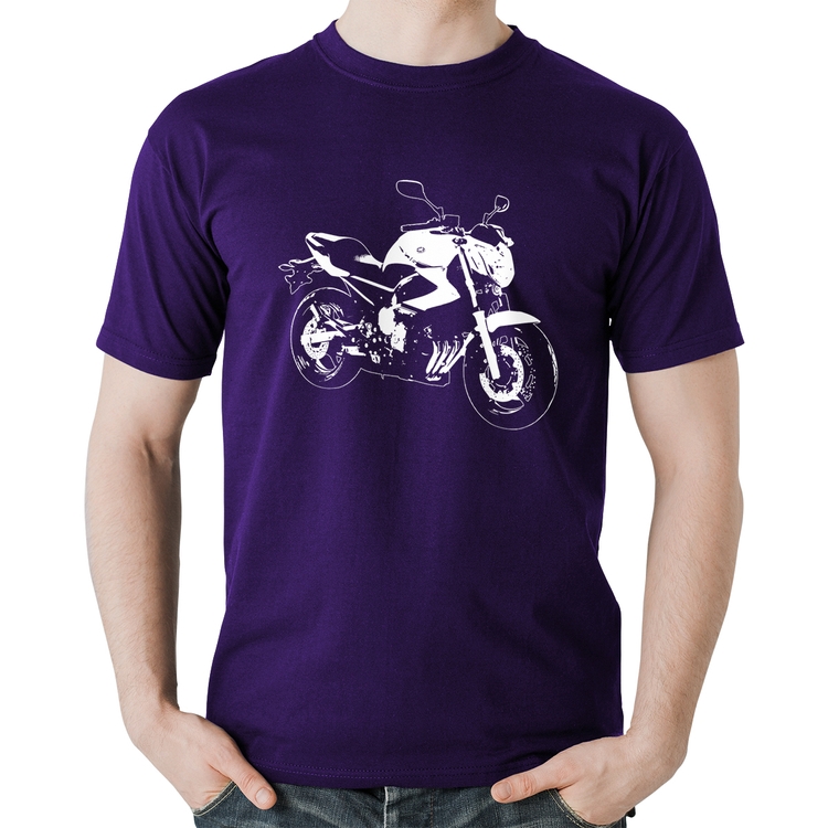 Camiseta Algodão Moto XJ6 N Art - Roxa