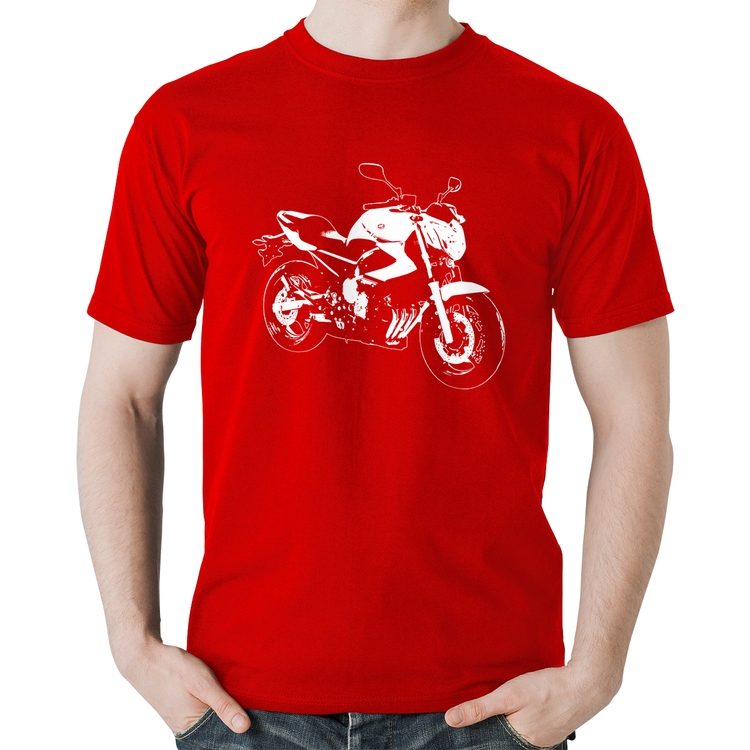 Camiseta Algodão Moto XJ6 N Art - Vermelha