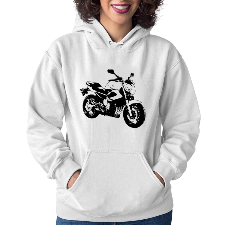 Moletom Feminino Moto XJ6 N Art - Branco