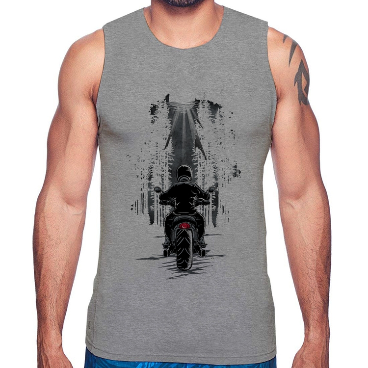 Regata Motociclista na floresta - Cinza