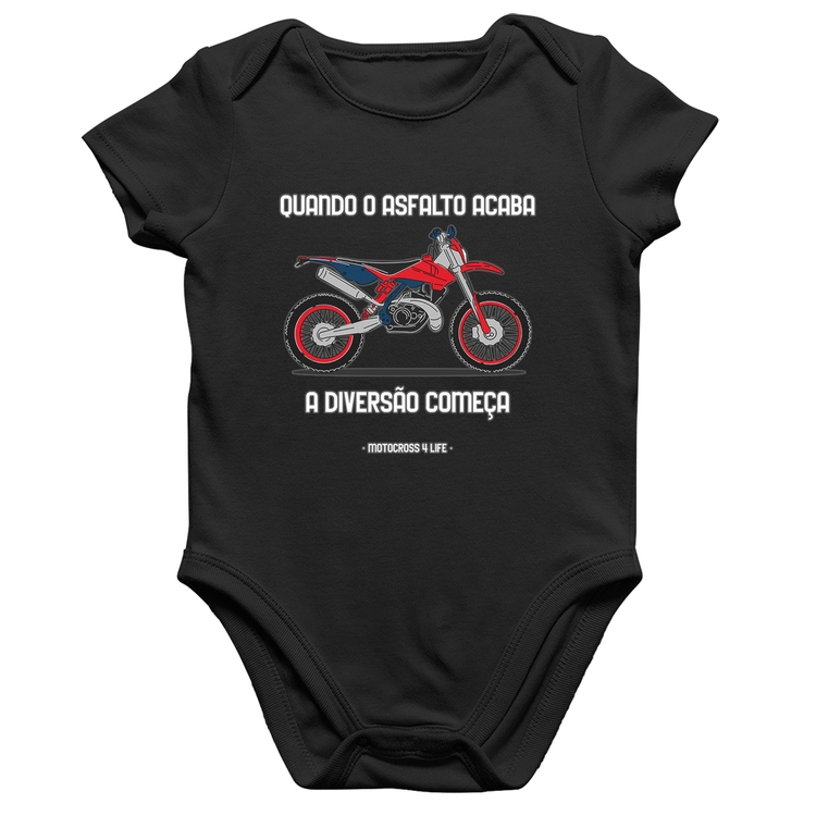 Body Bebê Algodão Motocross 4 Life