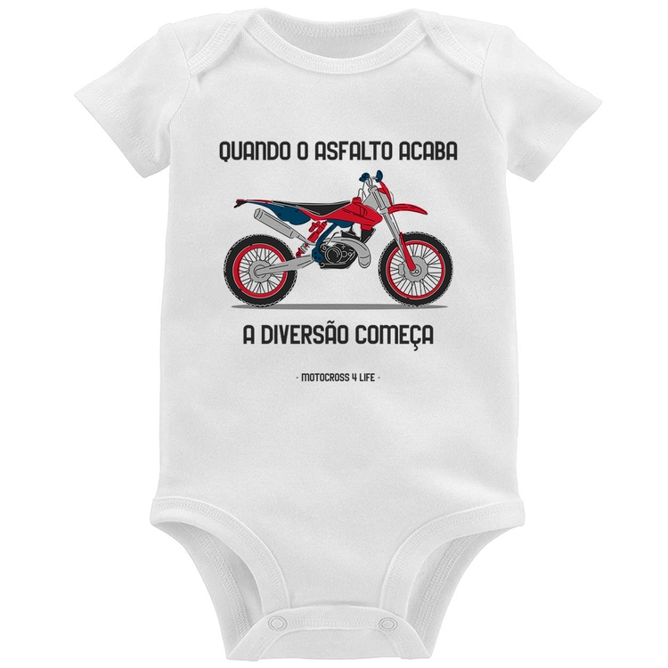 Kit Body Bebe Motocross Bodie Baby Motoqueiro 2 Peças