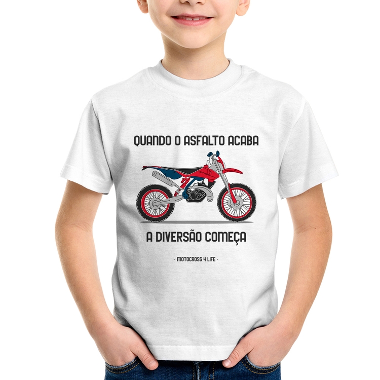 Camiseta Infantil Motocross 4 Life