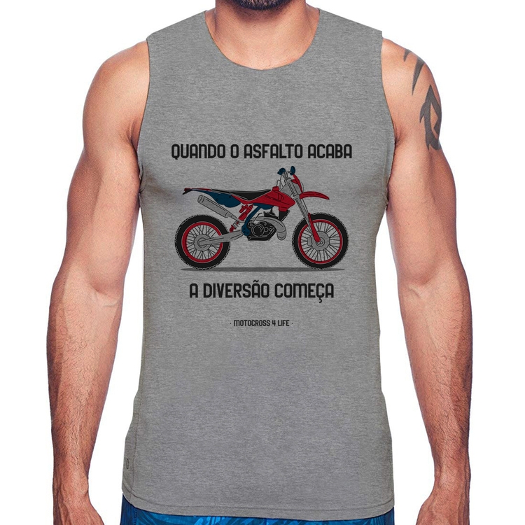 Regata Motocross 4 Life - Cinza