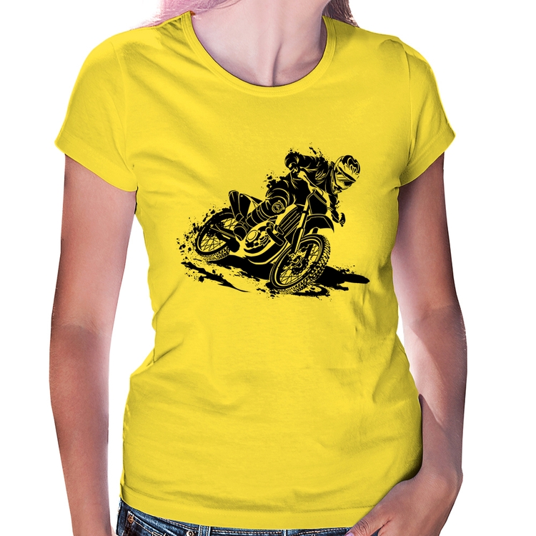 Baby Look Motocross - Amarela