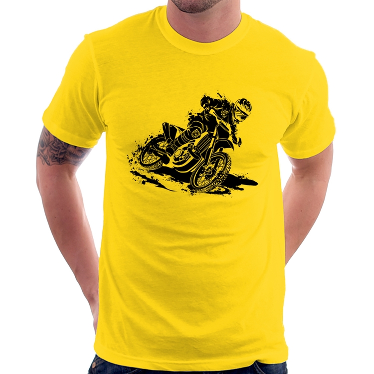 Camiseta Motocross - Amarela