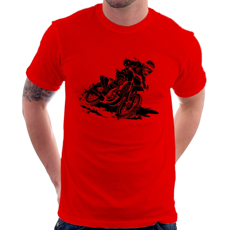 Camiseta Motocross - Vermelha