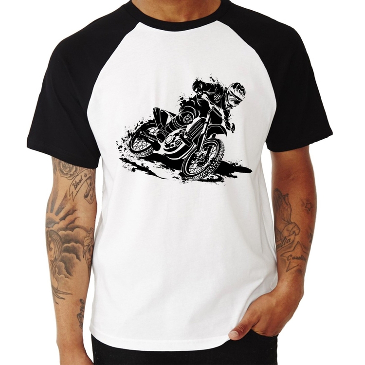 Camiseta Raglan Motocross