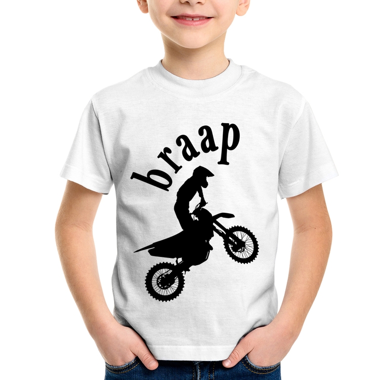 Camiseta Infantil Motocross Braap
