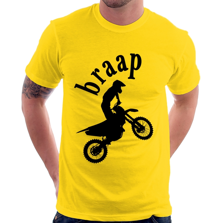Camiseta Motocross Braap - Amarela