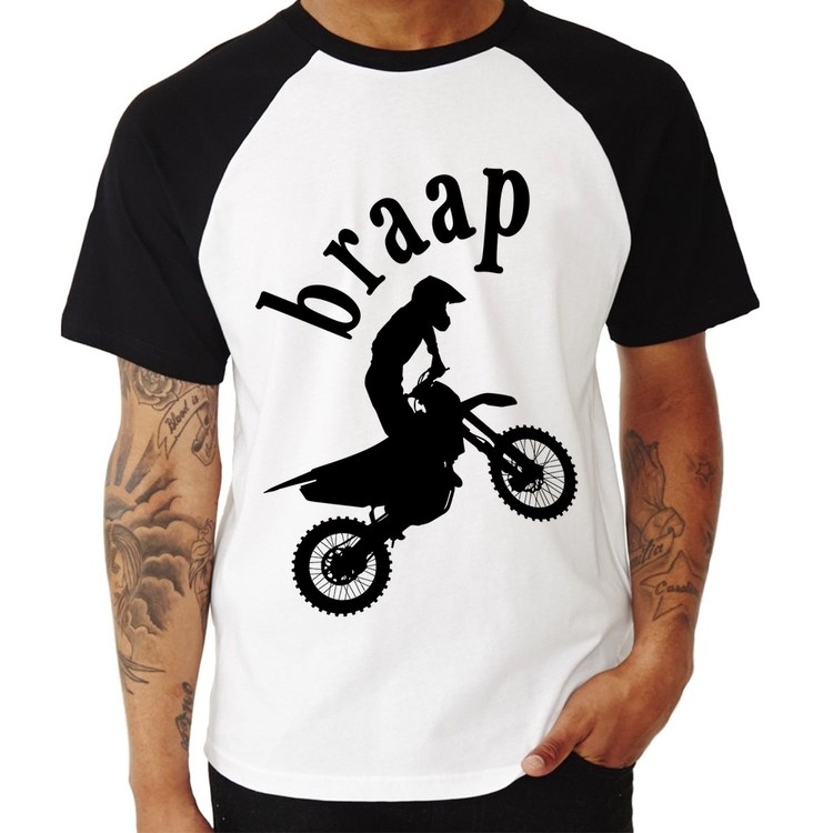 Camiseta Raglan Motocross Braap