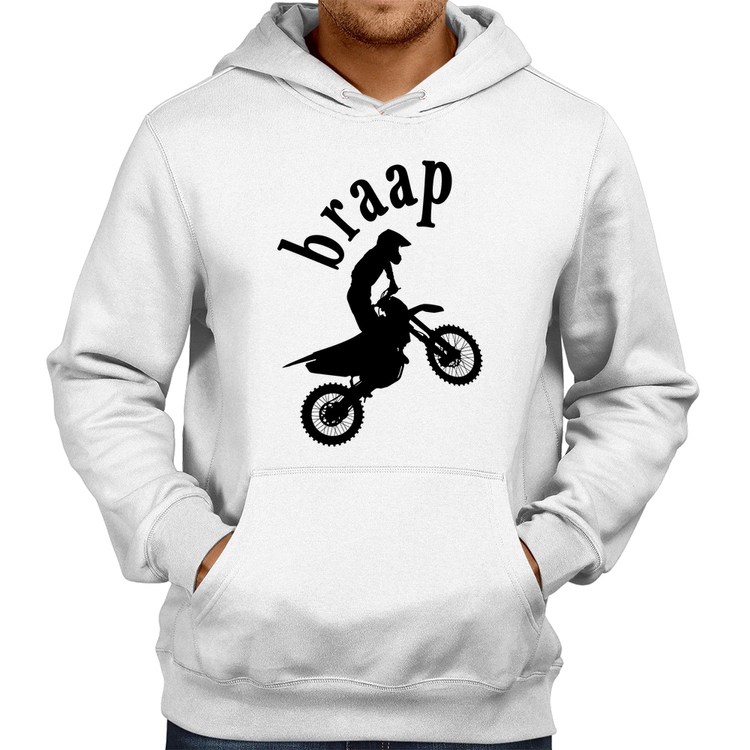 Moletom Motocross Braap - Branco