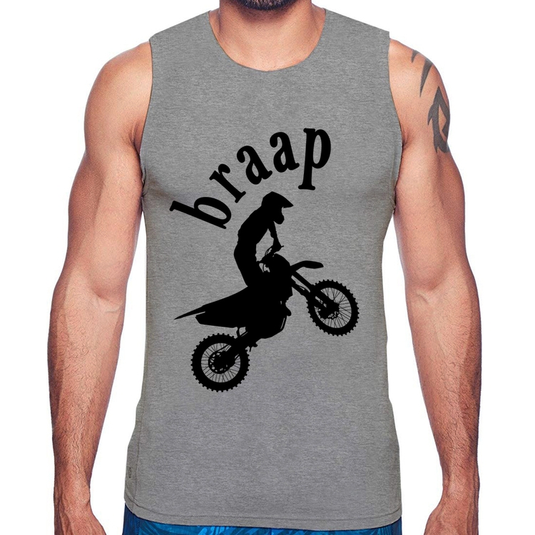 Regata Motocross Braap - Cinza