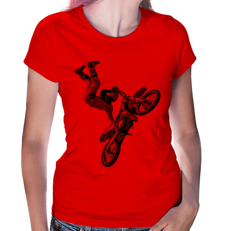 Baby Look Motocross Freestyle Trick - Vermelha