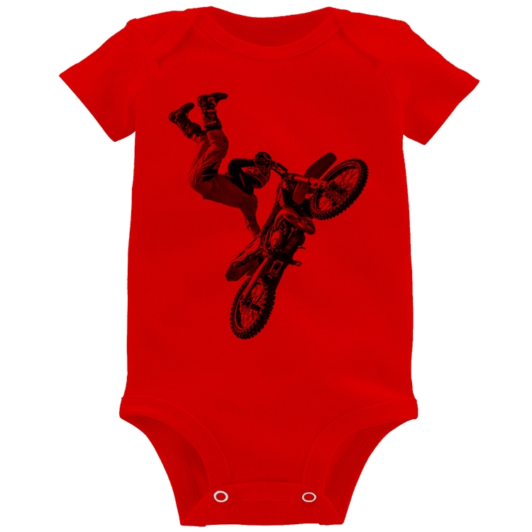 Body Bebê Motocross Freestyle Trick - Vermelho