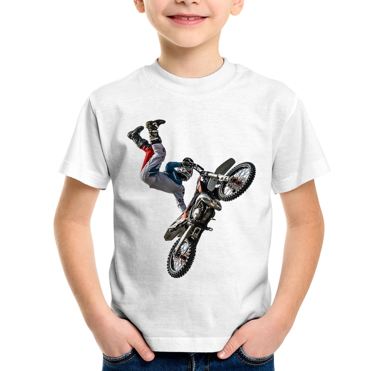 Camiseta Infantil Motocross Freestyle Trick