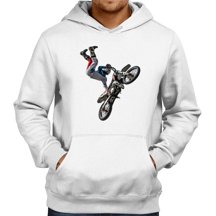 Moletom Motocross Freestyle Trick - Branco