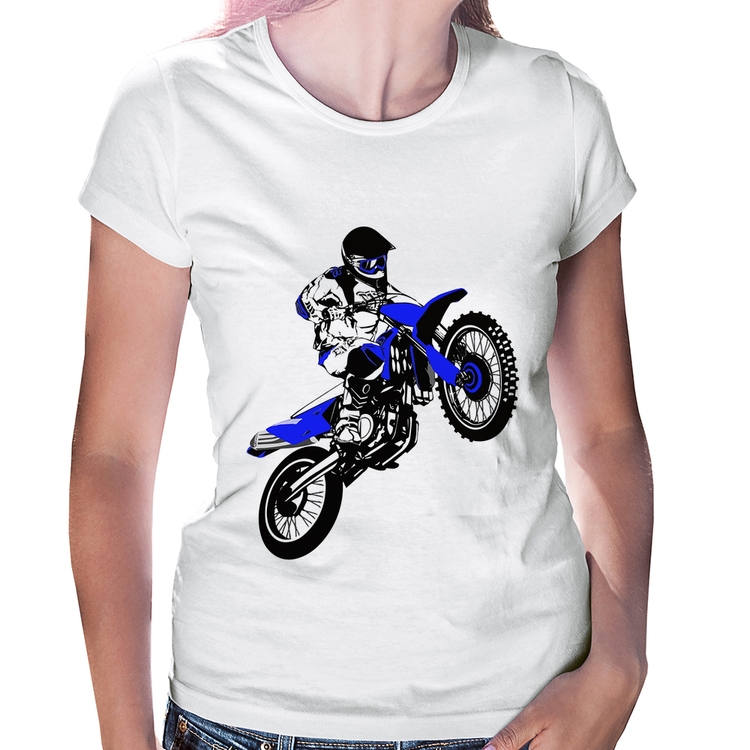 Baby Look Motocross Jump Azul