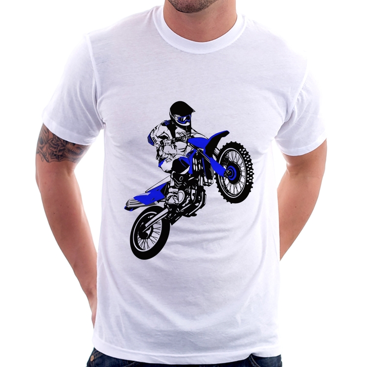 Camiseta Motocross Jump Azul