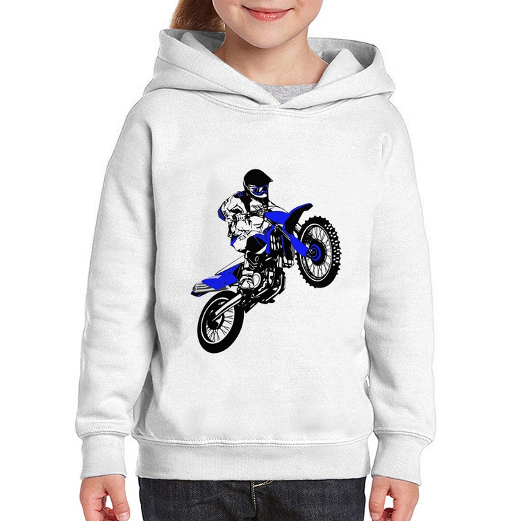 Moletom Infantil Motocross Jump Azul