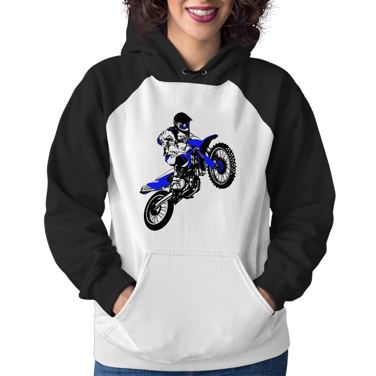 Moletom Feminino Motocross Jump Azul