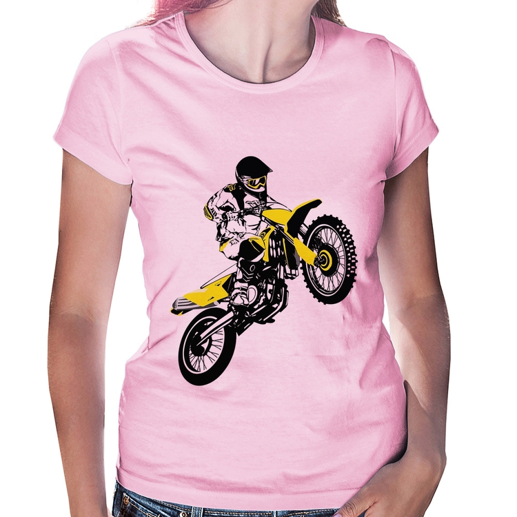Baby Look Motocross Jump - Rosa Bebê