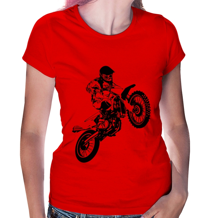 Baby Look Motocross Jump - Vermelha