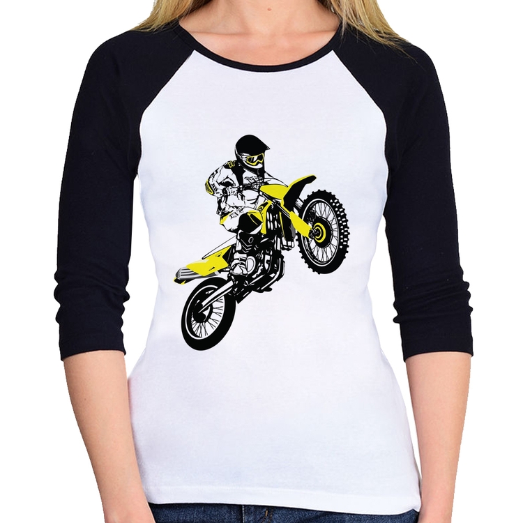 Baby Look Raglan Motocross Jump Manga 3/4