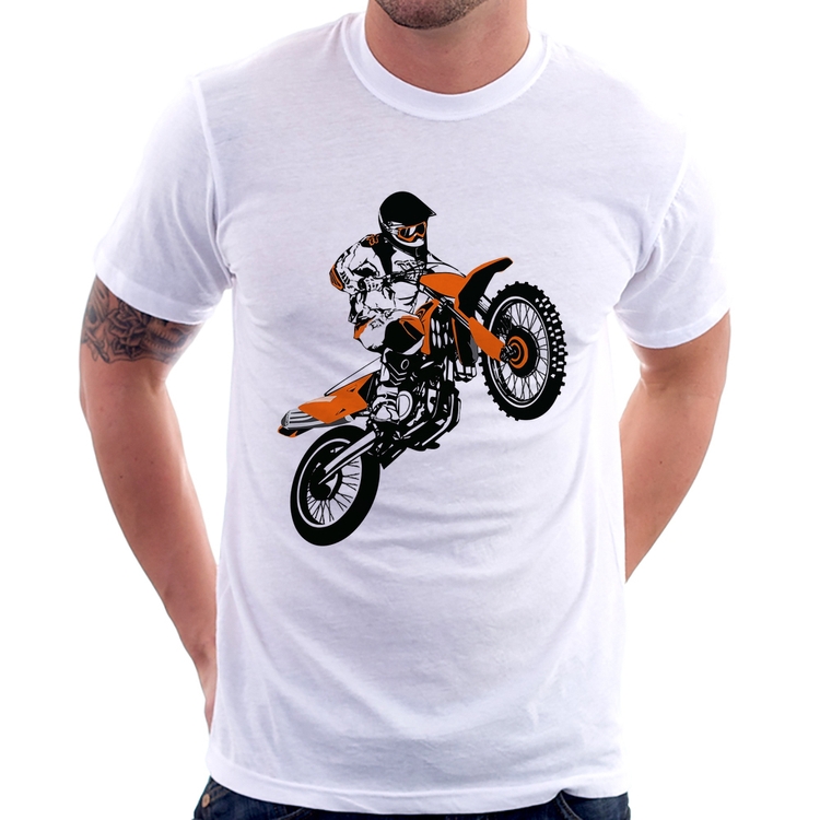Camiseta Motocross Jump Laranja