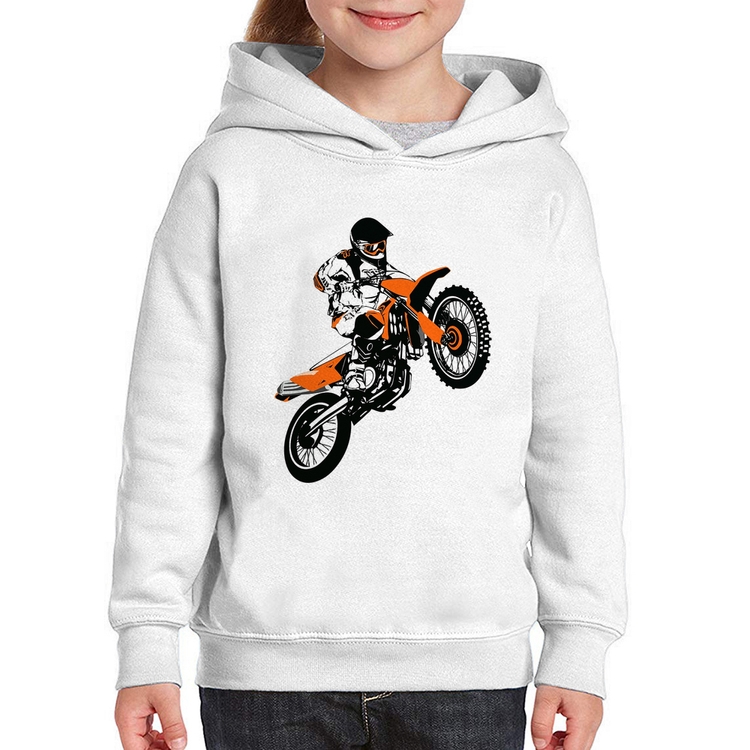 Moletom Infantil Motocross Jump Laranja